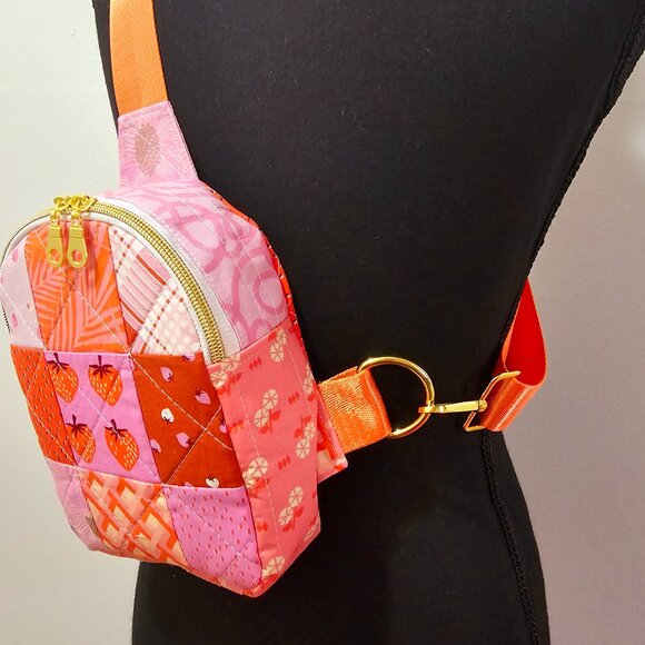 Mav Sling Patchwork Mini Sling Backpack: Ruby Star Society Crossbody Bag main image 4